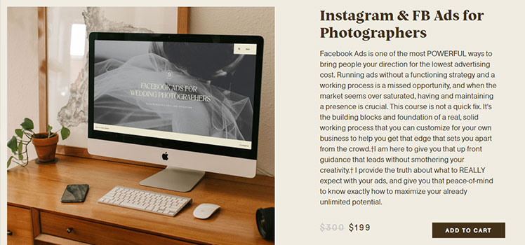 India Earl Education Instagram & FB Ads for Photographers